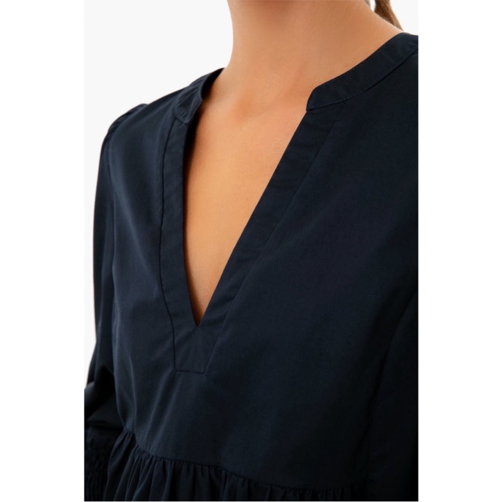 Tuckernuck Pomander Place Navy Cotton Poplin Kenzo Mini Dress Small NWOT - Picture 5 of 12